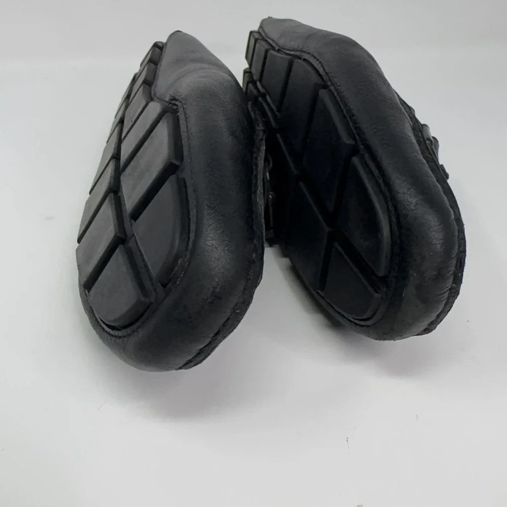 Mercanti Fiorentini Horsebit Loafers Mens 10M Black Pebbled Leather Driving Shoe
